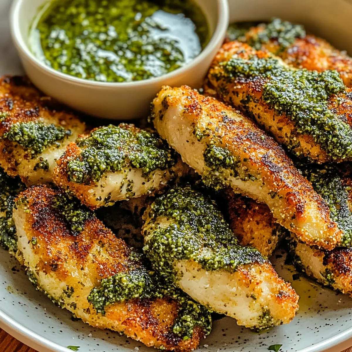 Juicy Cilantro Pesto Chicken Tenders in Under 30 Minutes