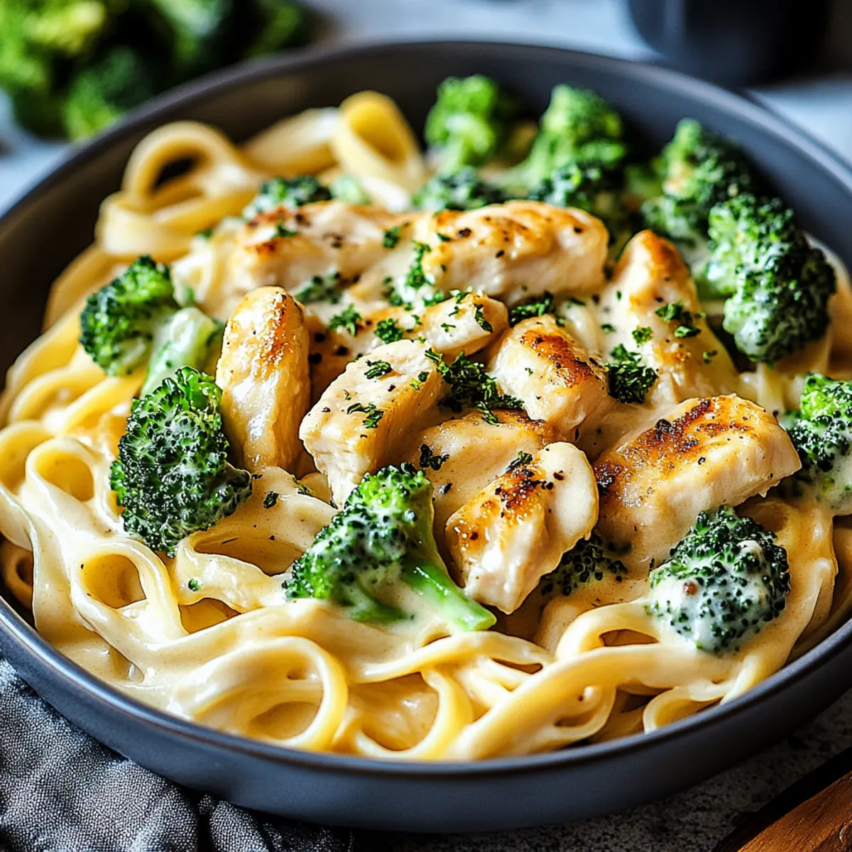 Indulgent Creamy Chicken Broccoli Alfredo in 25 Minutes