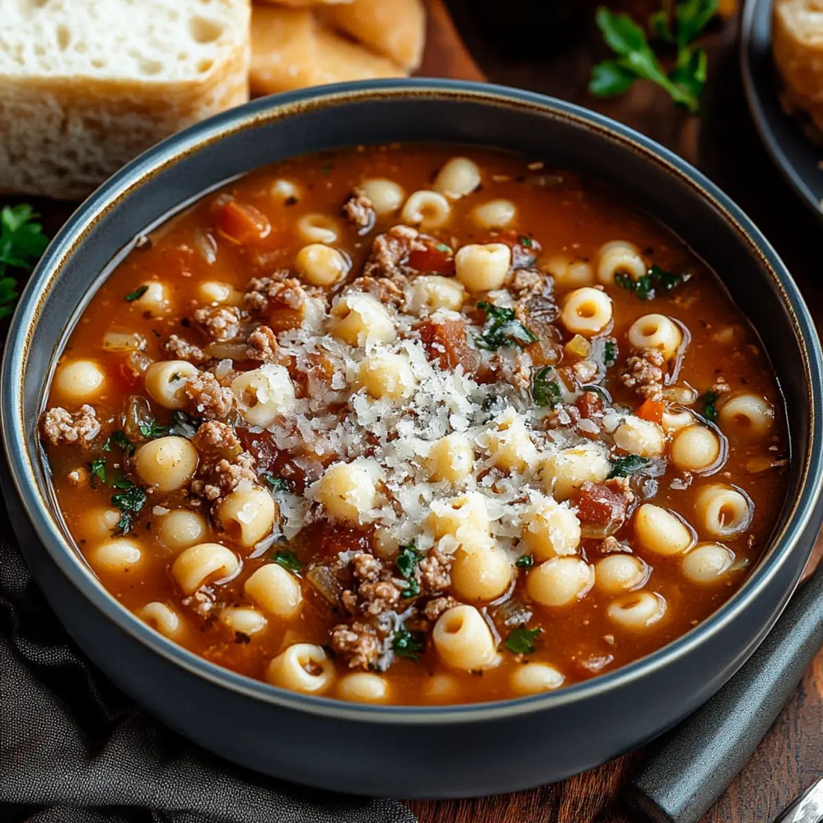 Warm and Cozy Pasta e Fagioli Soup for Chilly Nights