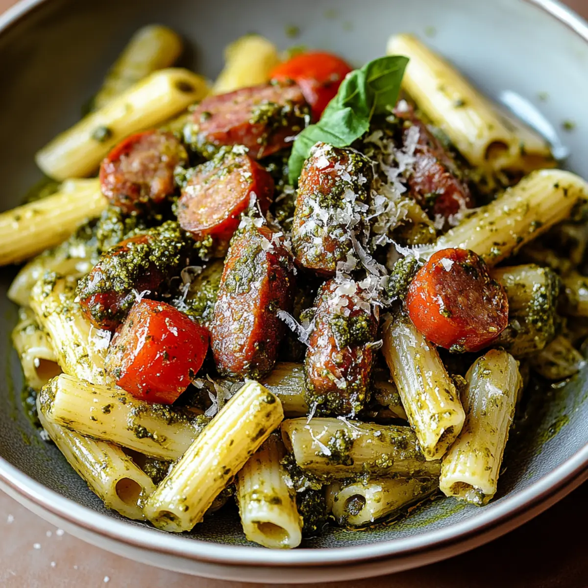 Irresistibly Easy Sausage Pesto Pasta for Busy Nights