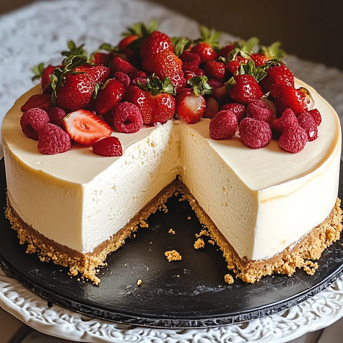 Indulgent No Bake Cheesecake - Effortless Creamy Delight