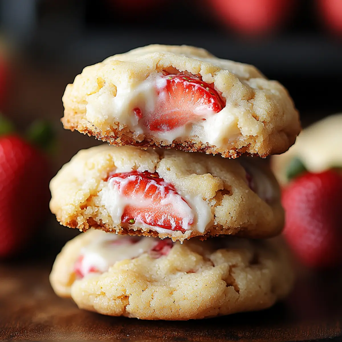 Indulgent Strawberry Cheesecake Stuffed Cookies to Wow Guests