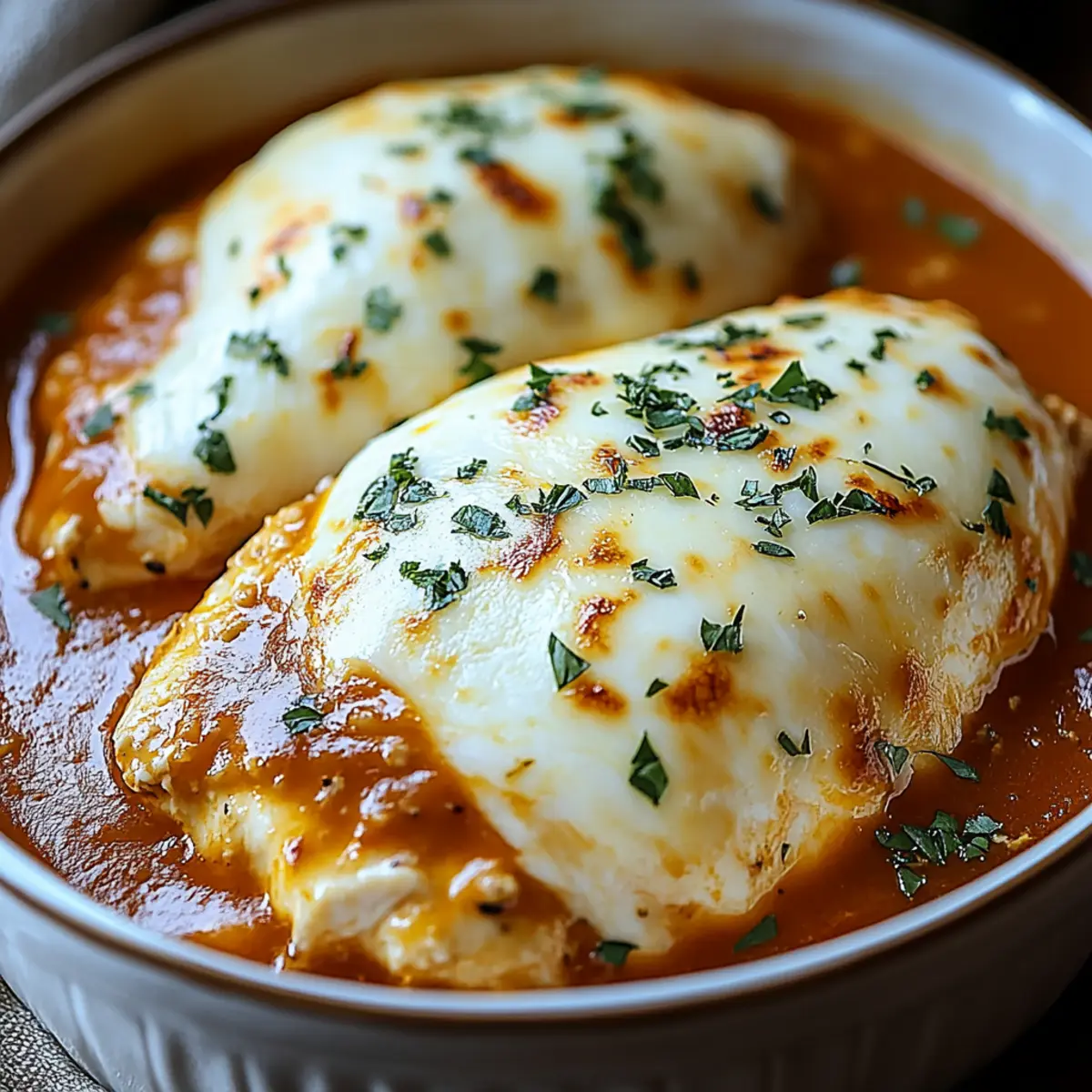 Indulgent Slow Cooker Cheesy Mozzarella Chicken Bliss