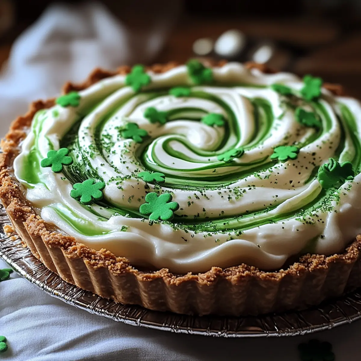 Indulgent Shamrock Swirl Pie: A No-Bake Festive Treat