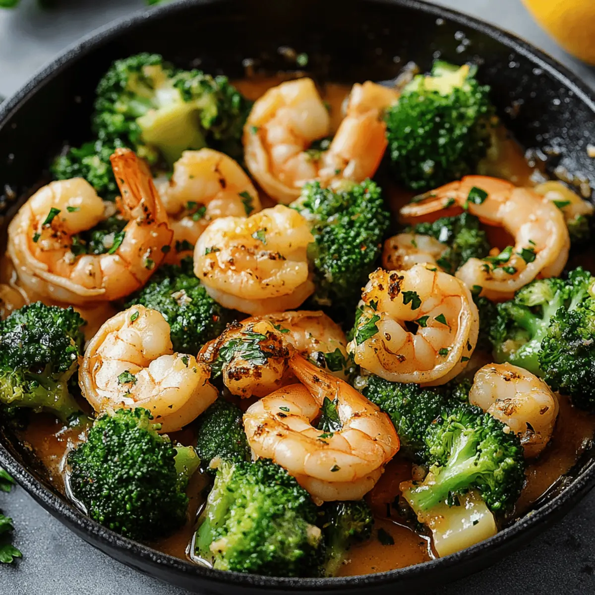 Quick and Juicy Garlic Butter Shrimp and Broccoli Skillet