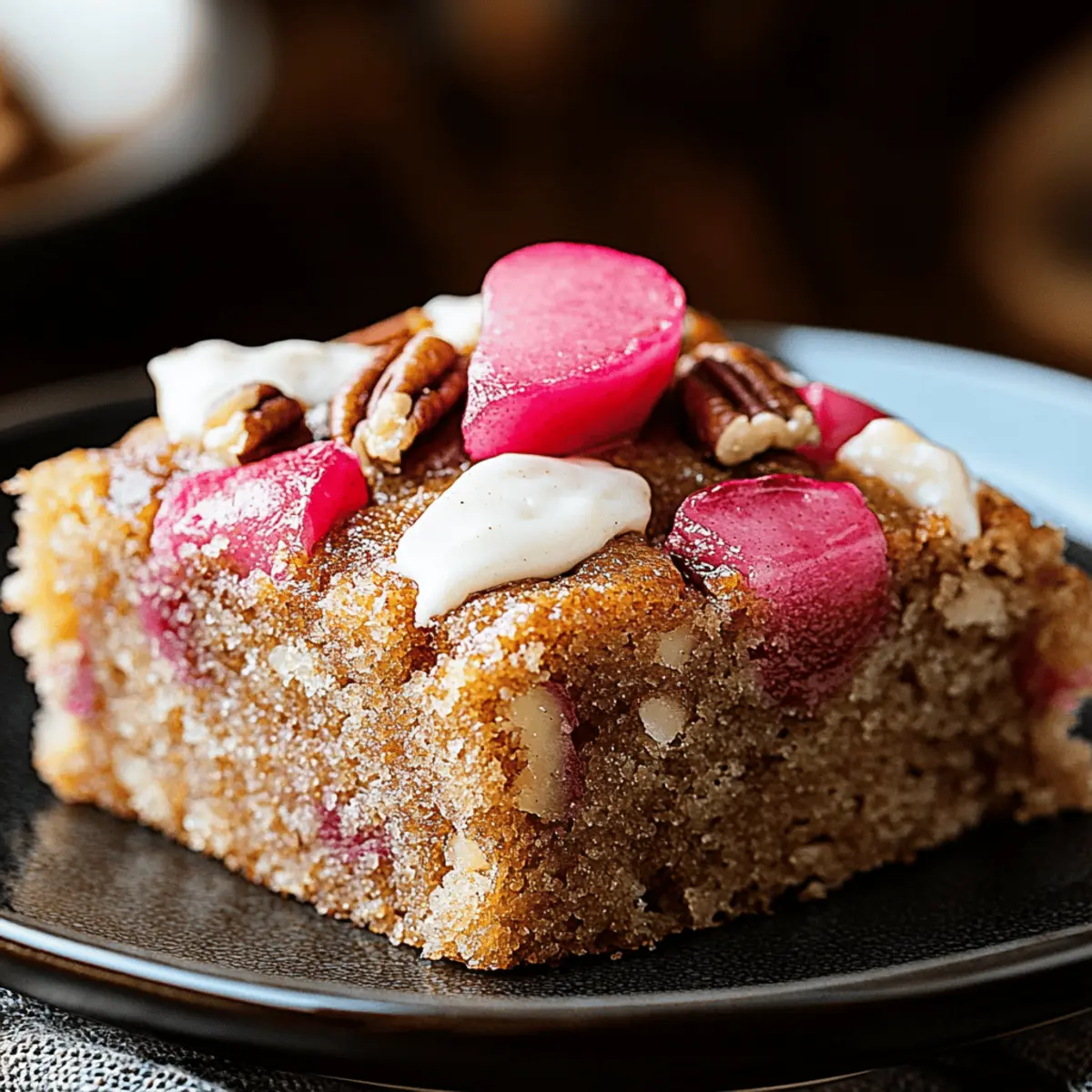 Delicious Rhubarb Cinnamon Pecan Cake for Cozy Gatherings