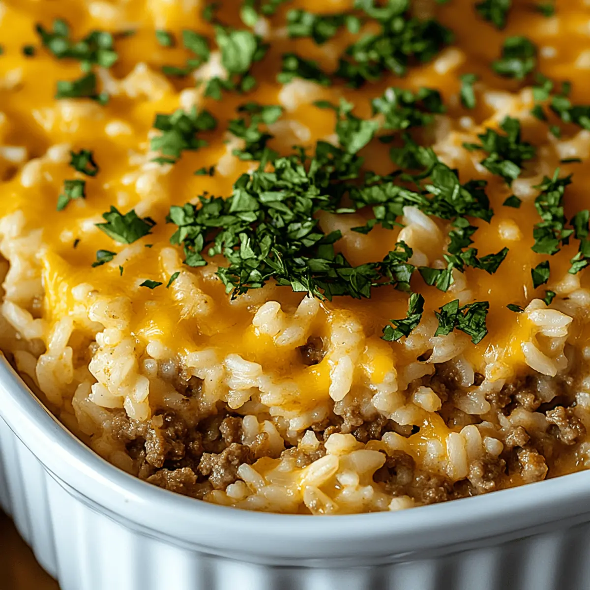 Hearty Cheesy Ground Beef and Rice Casserole for Cozy Nights