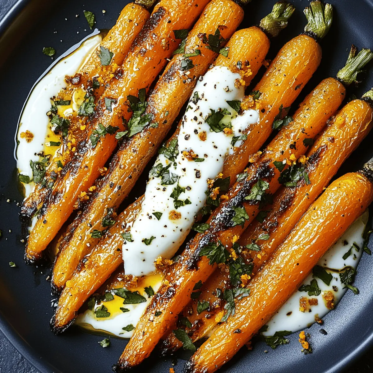 Irresistibly Spiced Roasted Carrots with Hot Honey & Yogurt