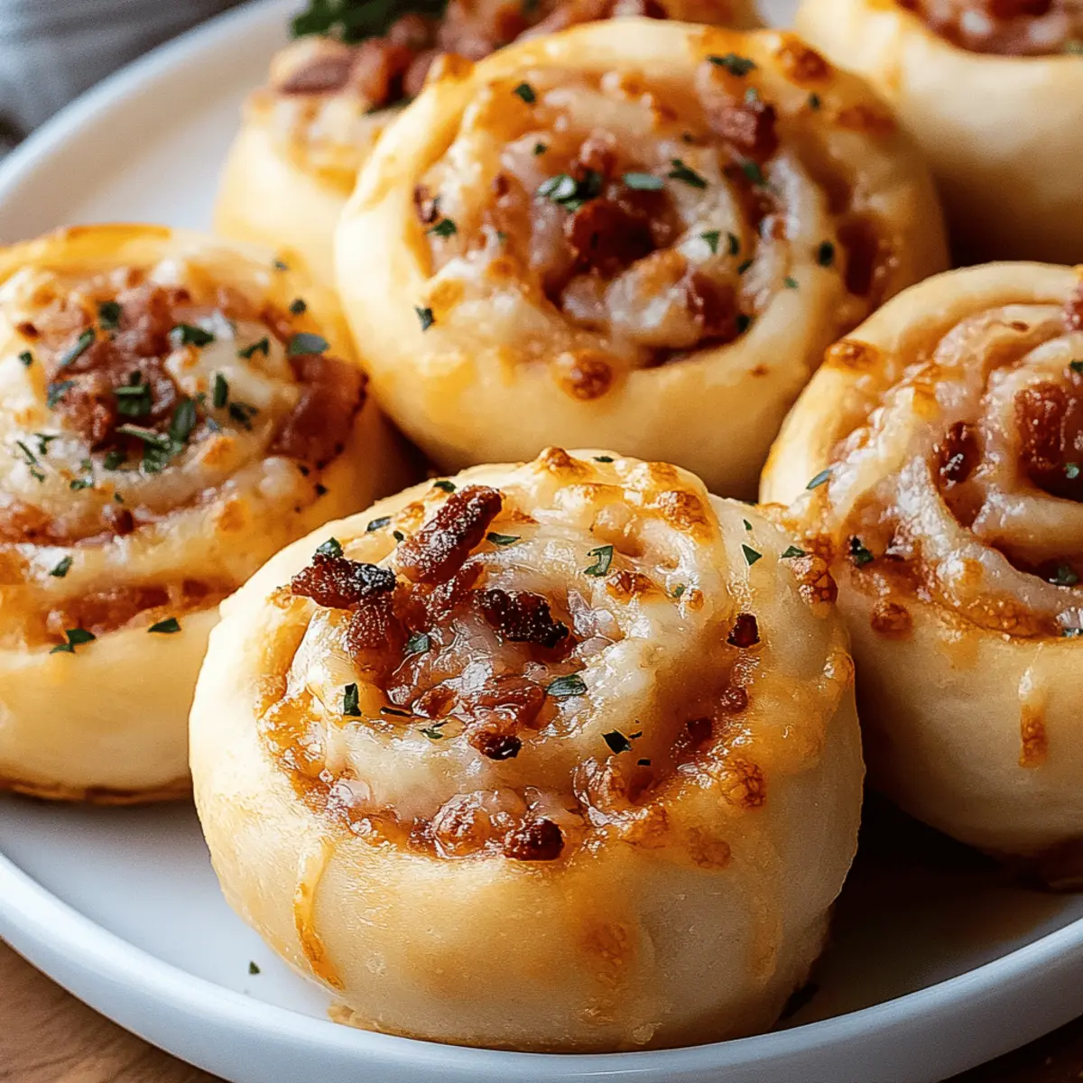 Irresistibly Cheesy Garlic Butter Bacon Ranch Pizza Rolls