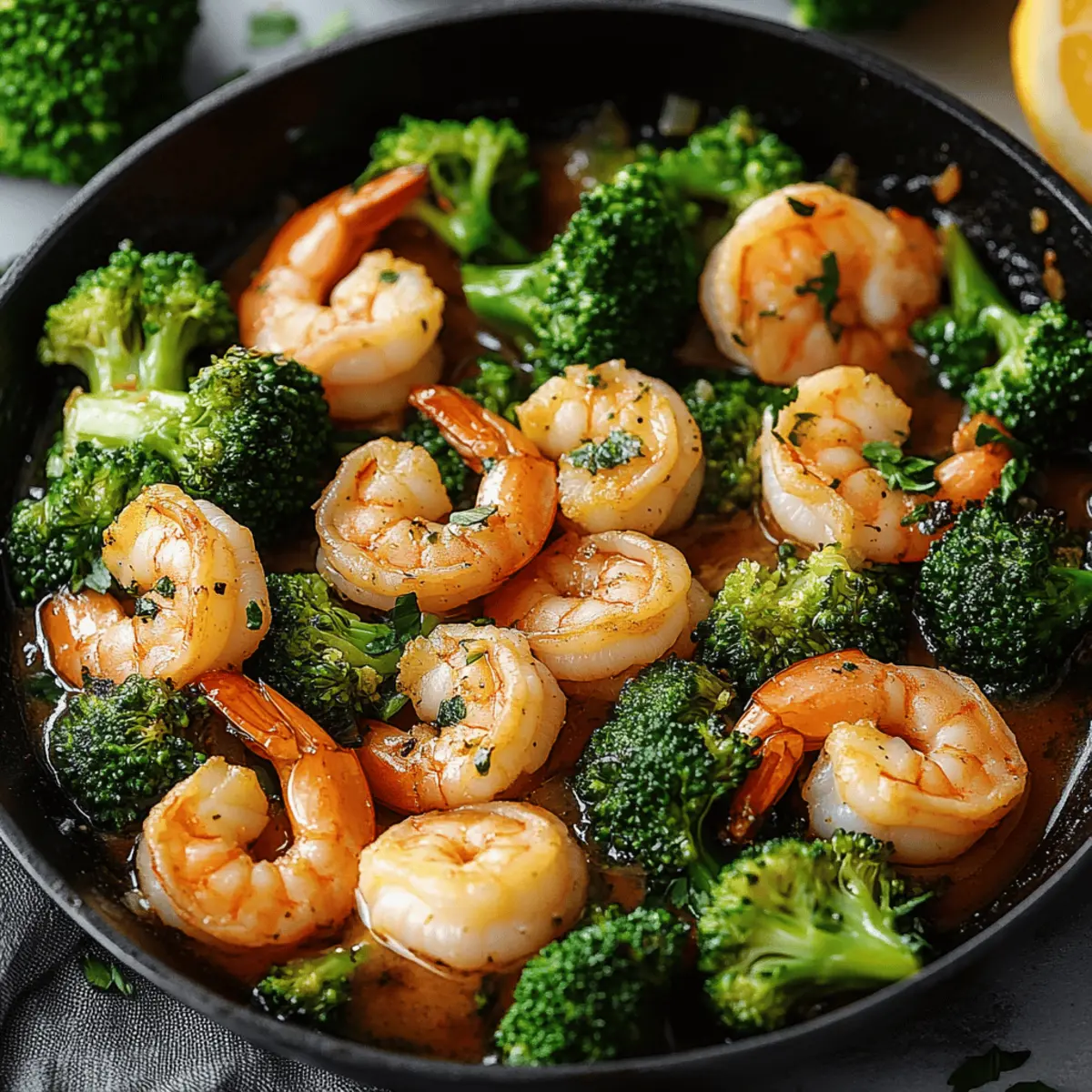 Irresistible Garlic Butter Shrimp and Broccoli Skillet Delight
