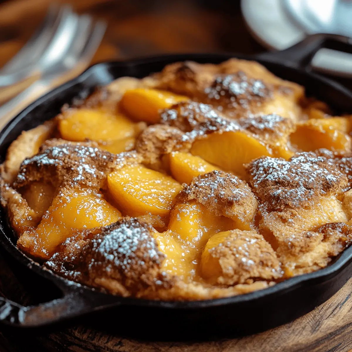 Irresistibly Juicy Cast Iron Peach Cobbler for Comfort Food Bliss