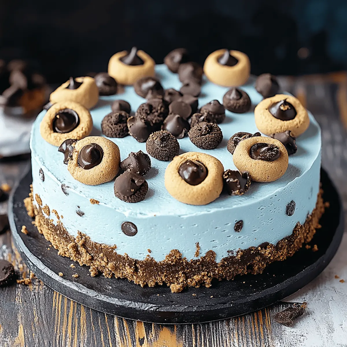 Indulgent No-Bake Cookie Monster Cheesecake Everyone Will Love