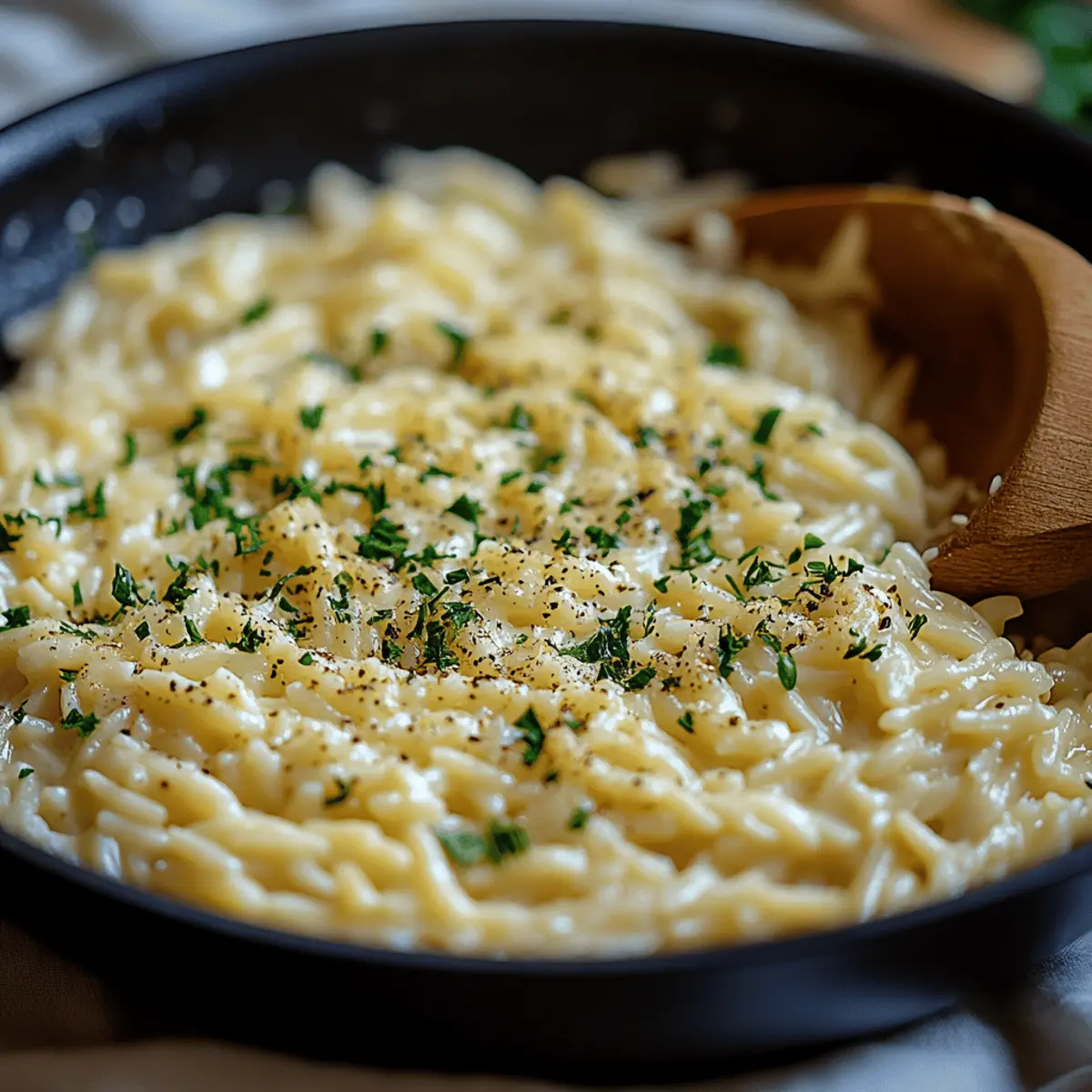 Indulge in Creamy Garlic Butter One Pan Orzo Tonight!