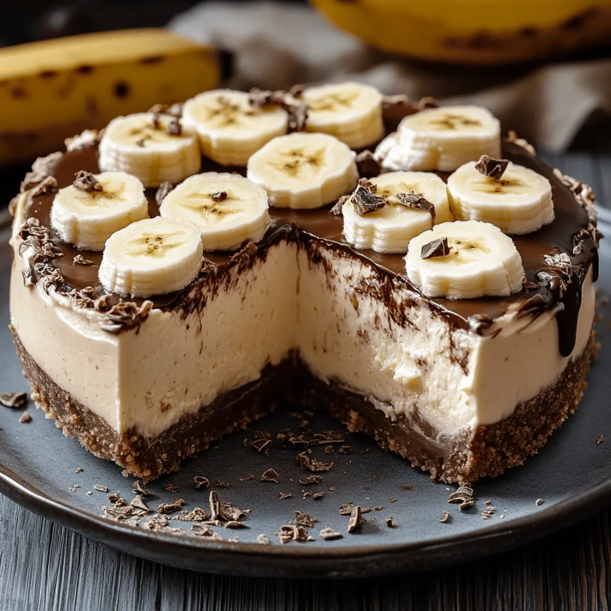 Indulgent No-Bake Nutella Banana Cheesecake Bliss