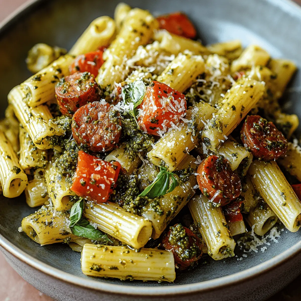 Easy Sausage Pesto Pasta for Quick Cozy Dinners