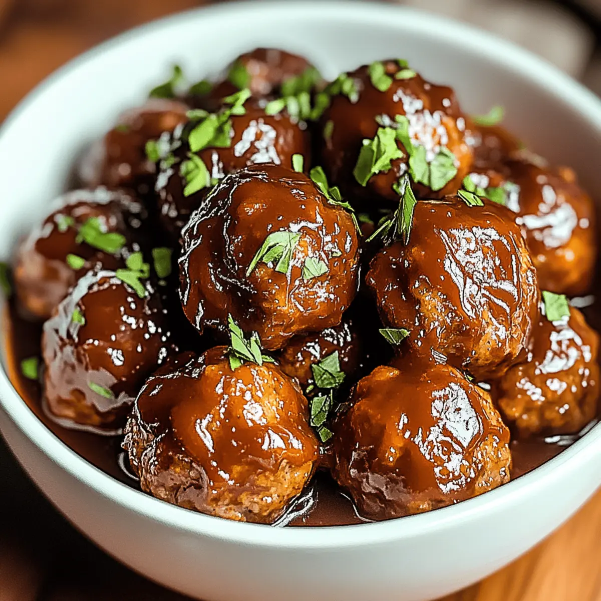 Irresistibly Easy Slow Cooker Cheddar BBQ Meatballs