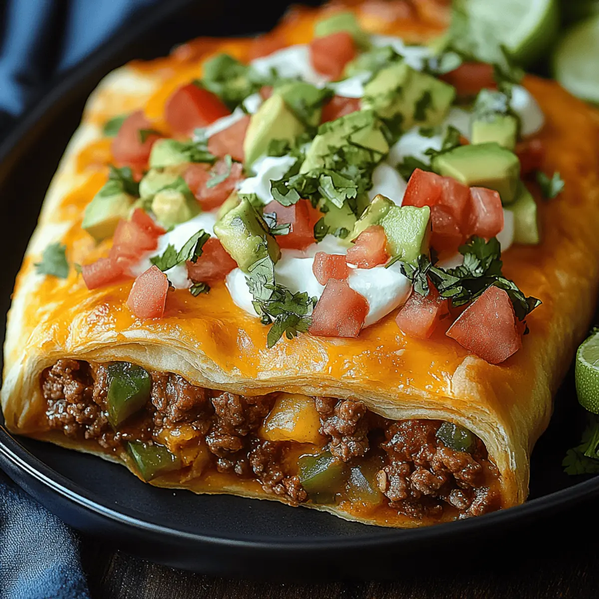 Delicious Taco Crescent Roll Bake for Easy Family Dinners
