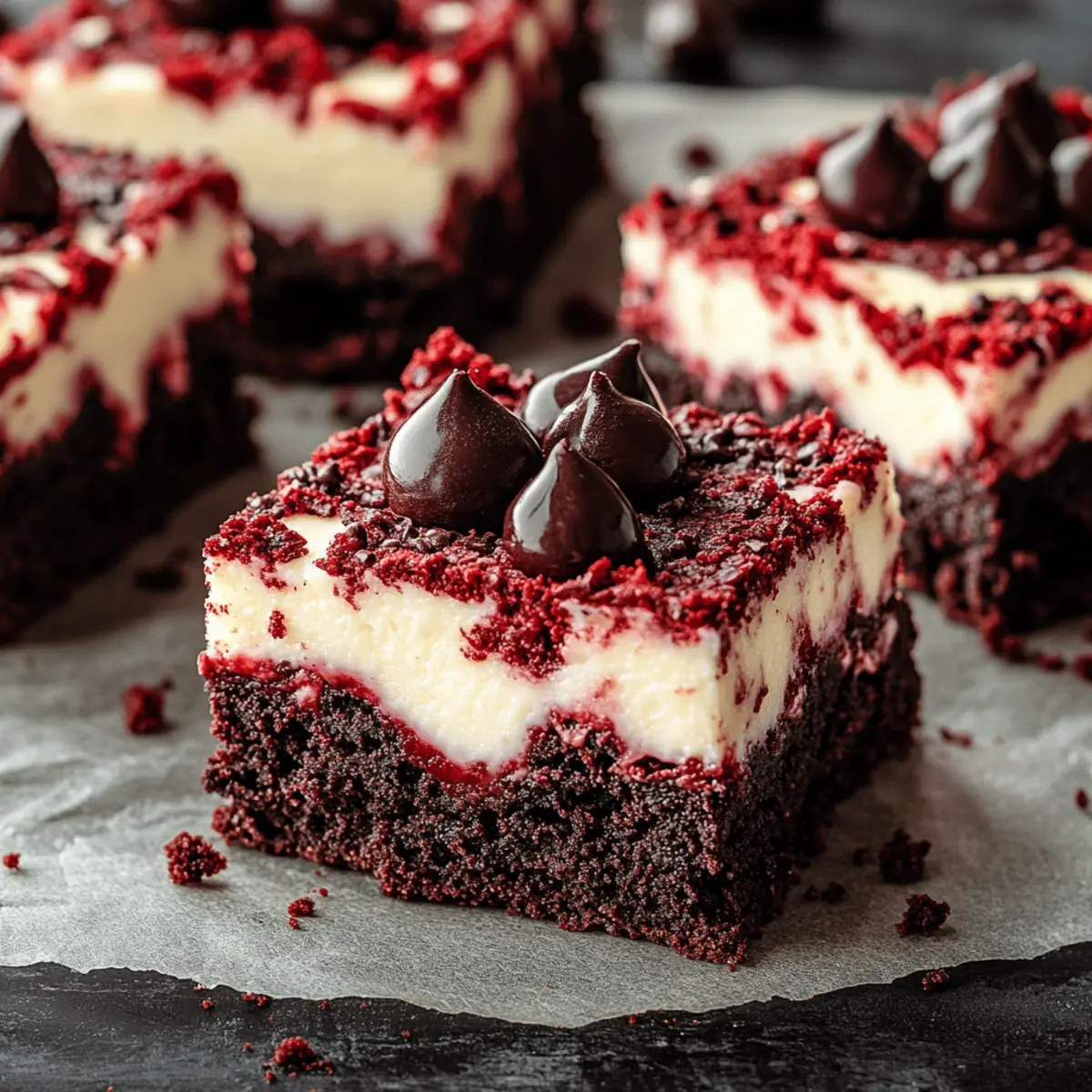 Decadent Red Velvet Brownie Cheesecake Bars to Savor