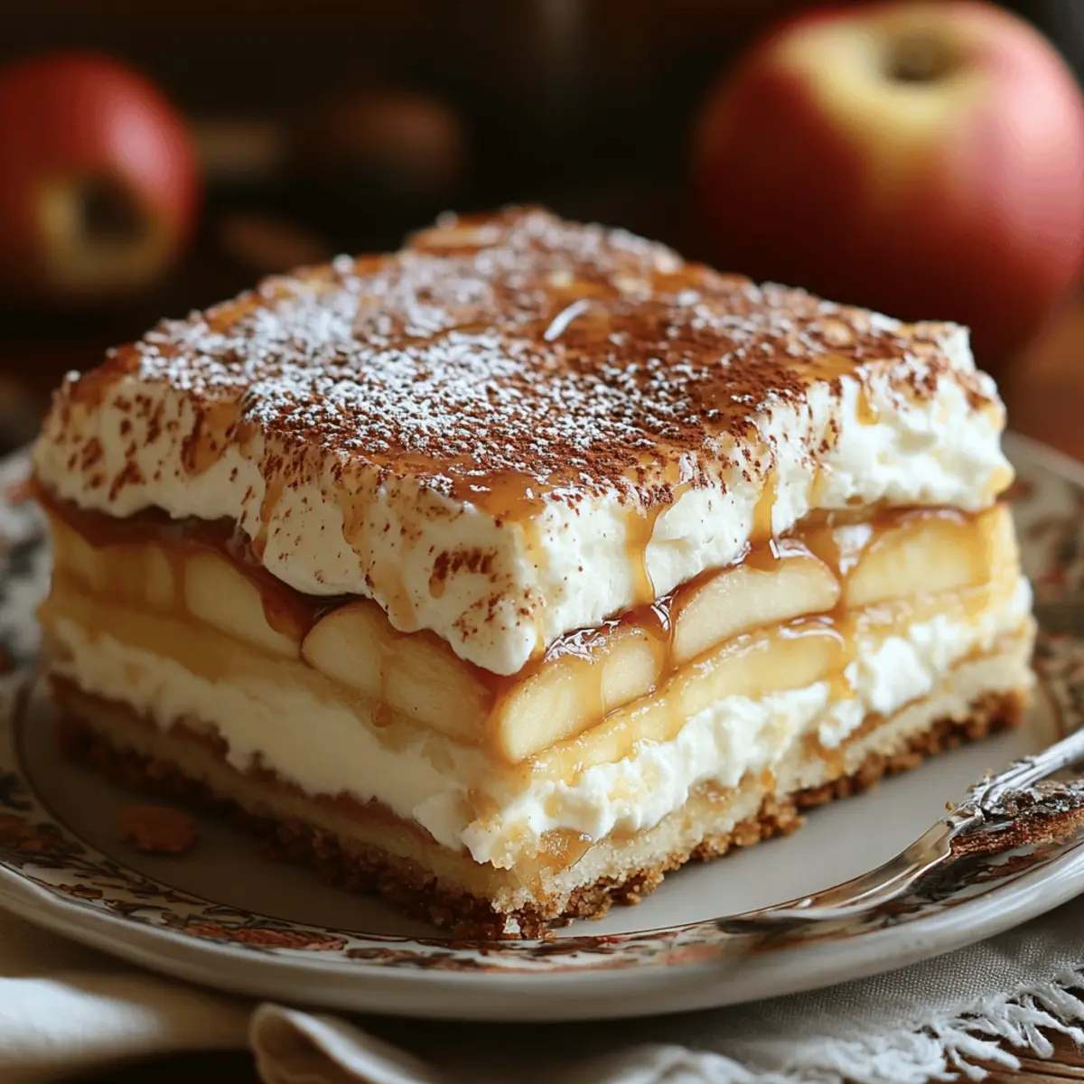 Indulgent No-Bake Caramel Apple Eclair Cake to Wow Your Guests