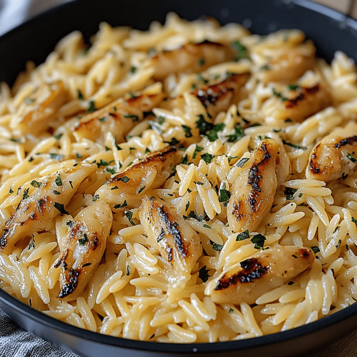 Indulgent Garlic Butter One Pan Orzo for Quick Comfort