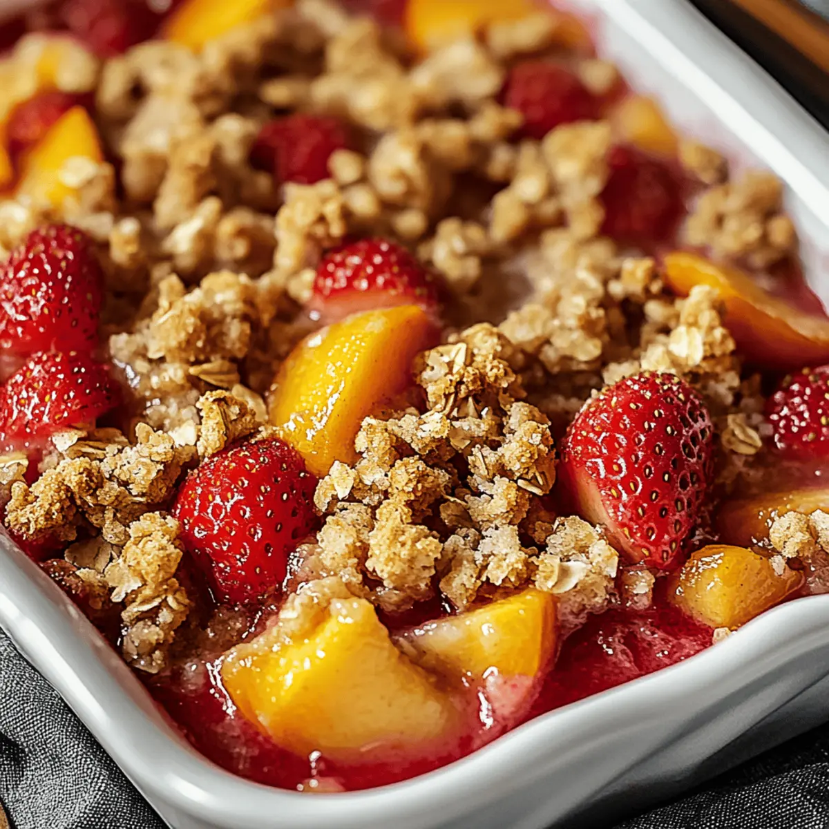 Juicy Strawberry Peach Crisp That's Easy to Love
