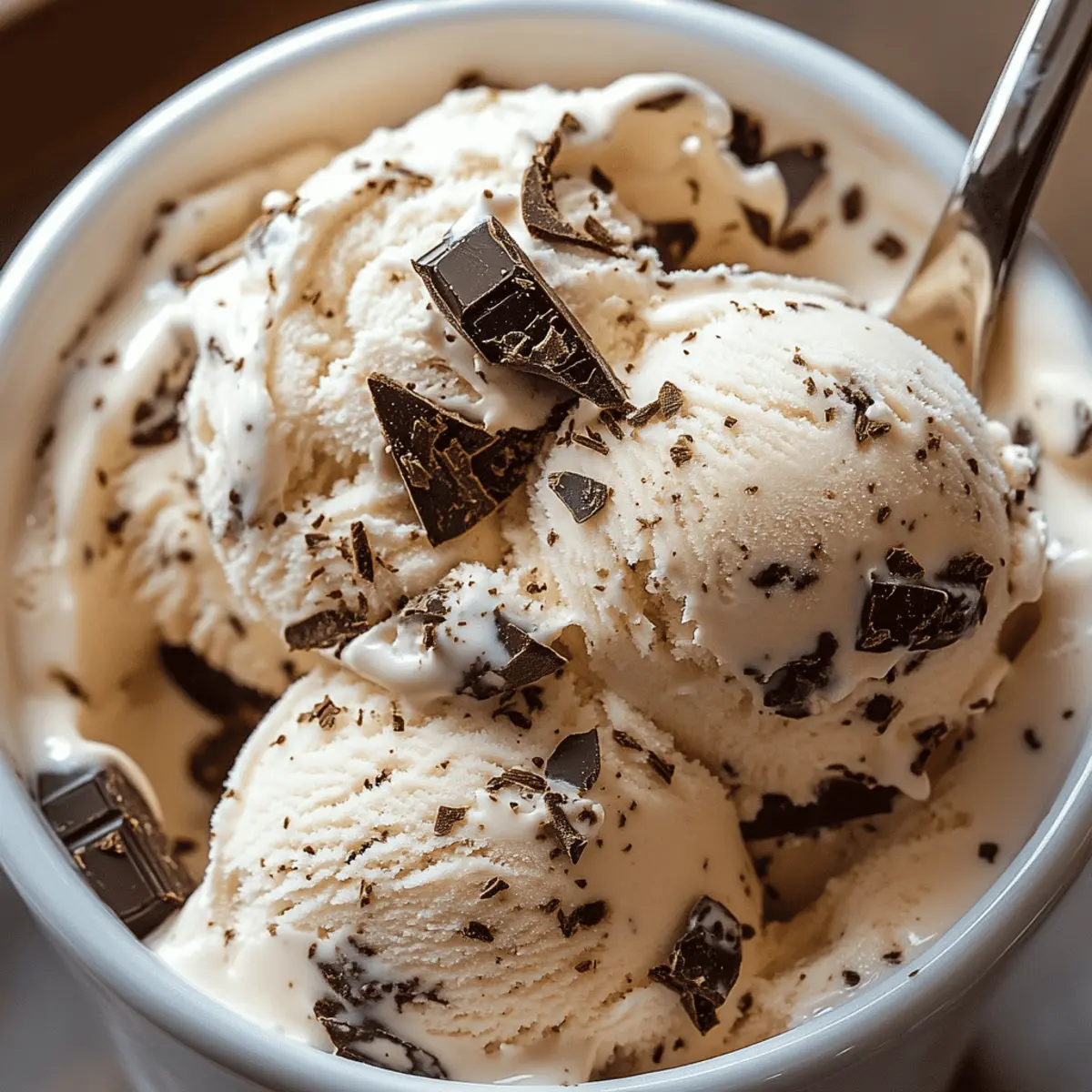 Delicious Coconut Chip Ice Cream with Crisp Chocolate Bliss