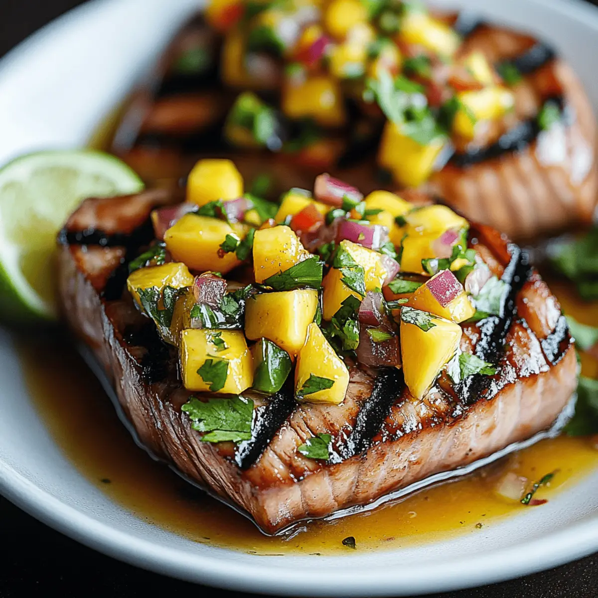 Grilled Tuna Steaks with Mango Salsa: A Juicy Tropical Treat
