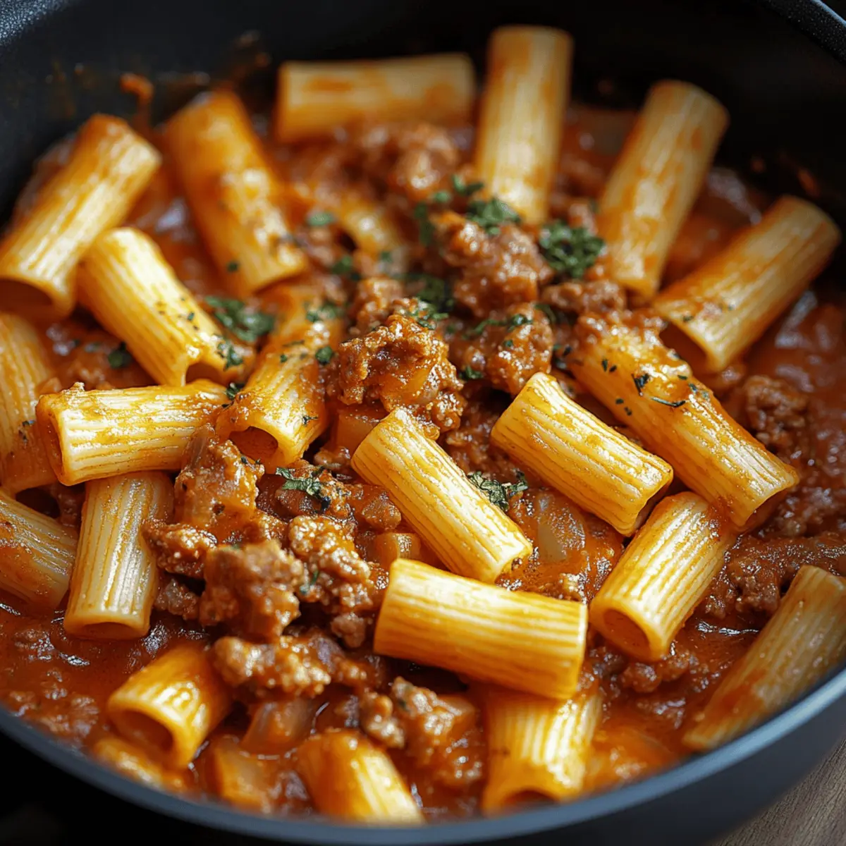 Indulge in One-Pot Pasta with Meat Sauce in 30 Minutes