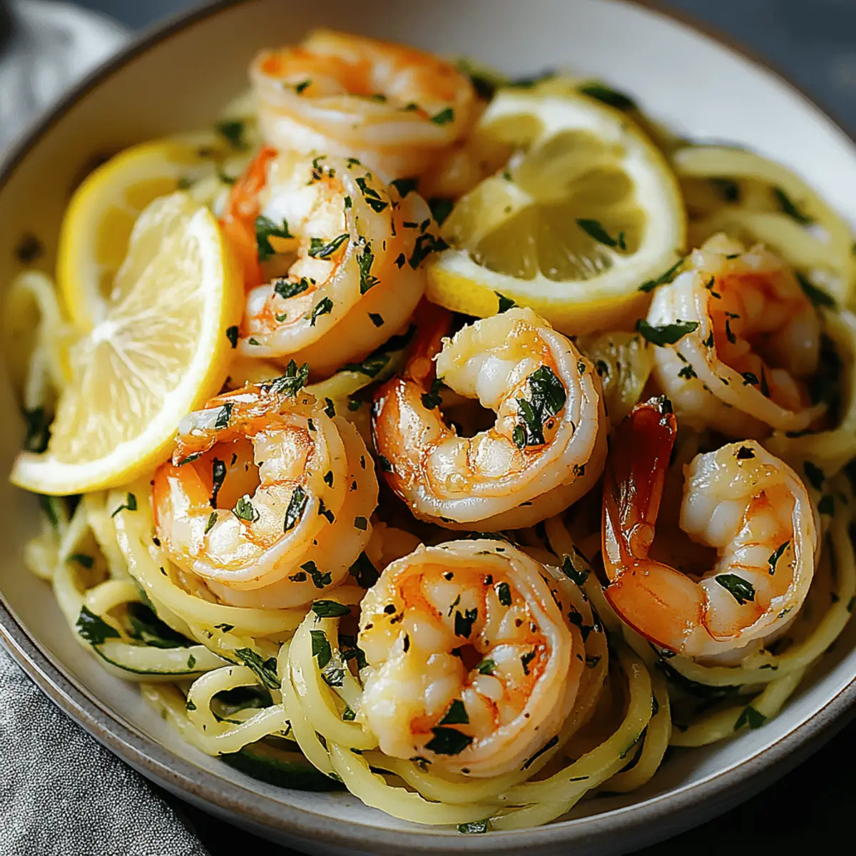 Zesty Lemon Garlic Butter Shrimp with Zoodles Made Easy