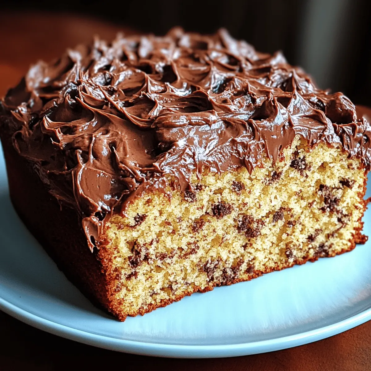 Irresistibly Moist Banana Cake with Silky Chocolate Frosting