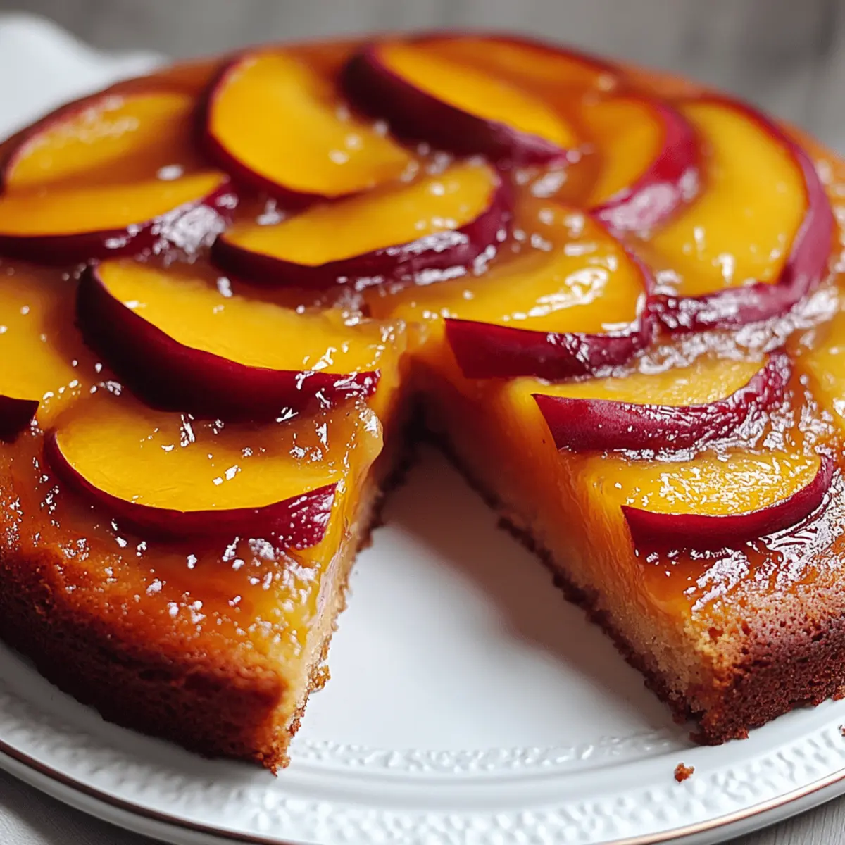 Irresistibly Juicy Peach Upside-Down Cake for Summer Bliss