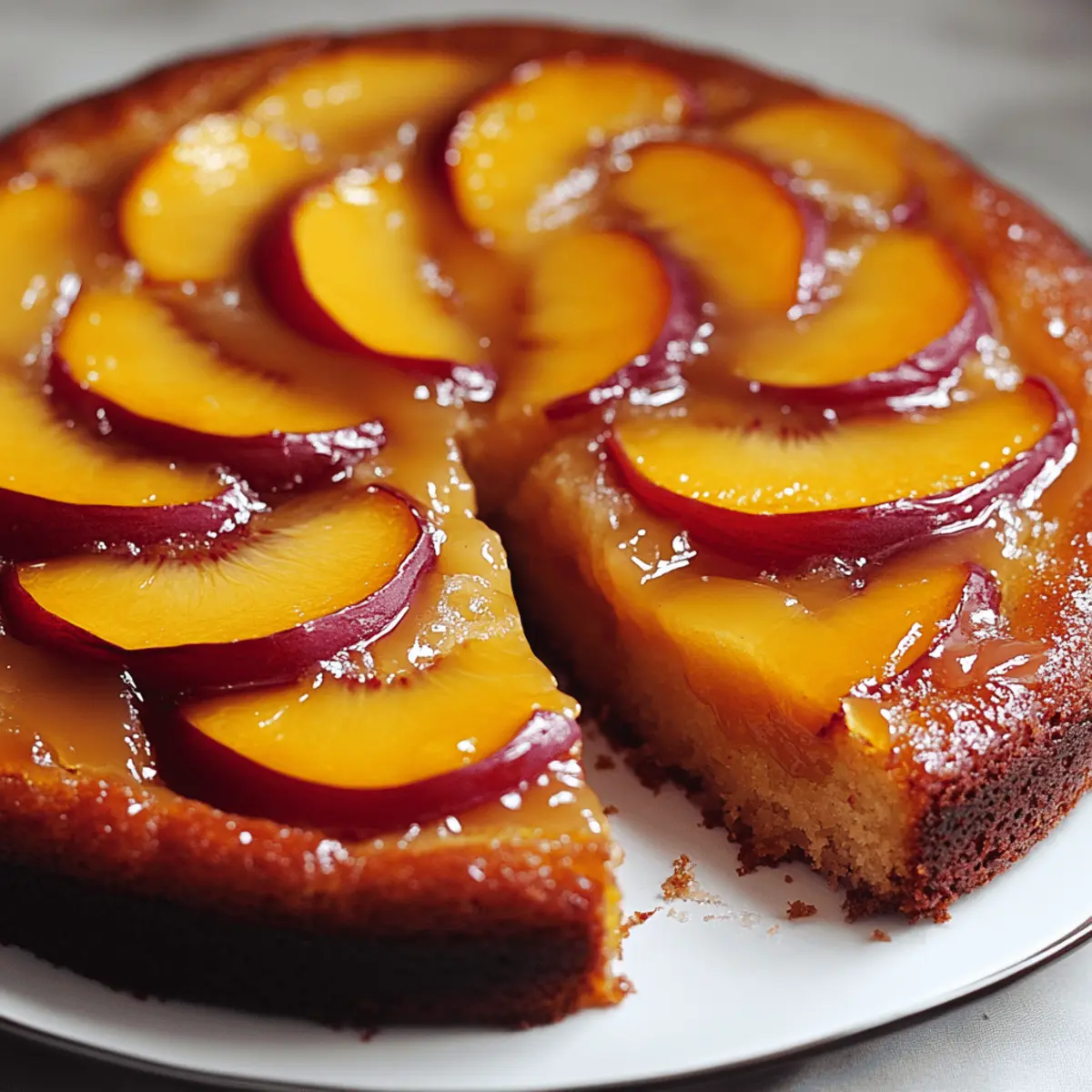 Irresistibly Juicy Peach Upside-Down Cake for Summer Bliss