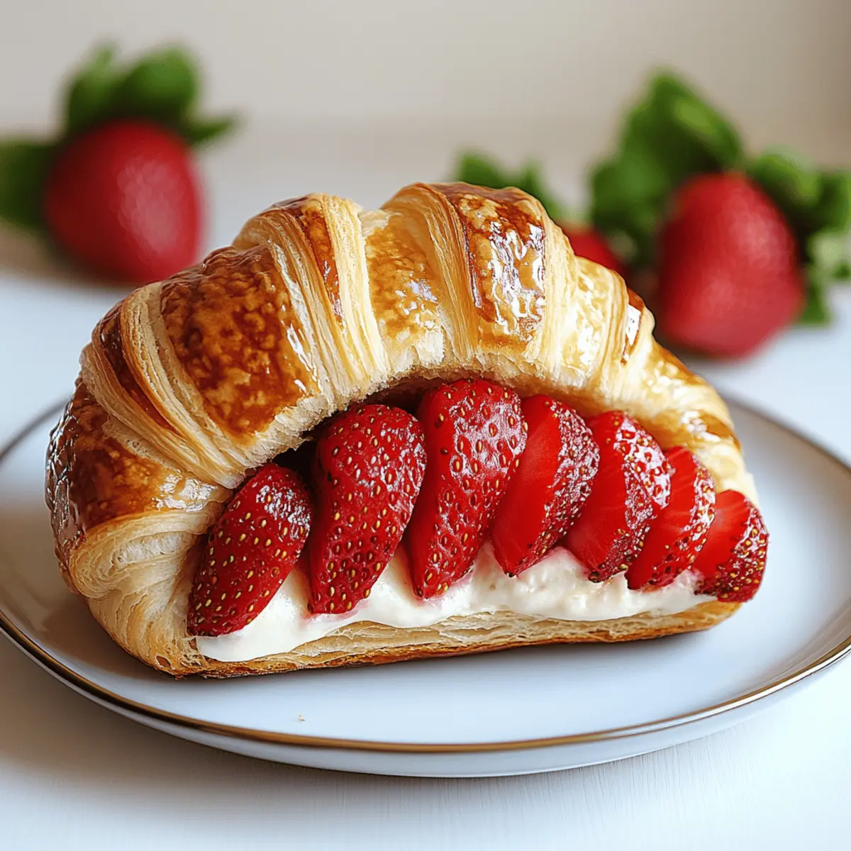 Irresistibly Easy Strawberry Croissant Sandwich Delight