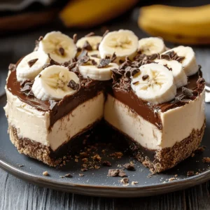 No-Bake Nutella Banana Cheesecake