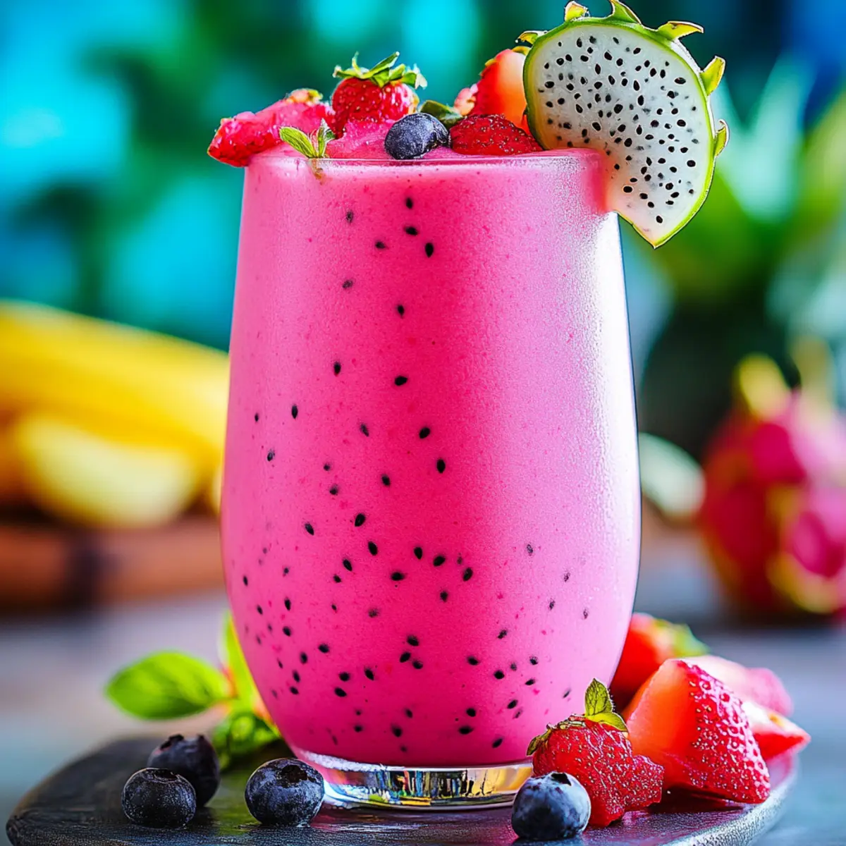 Vibrant Dragon Fruit Smoothie for a Energizing Boost