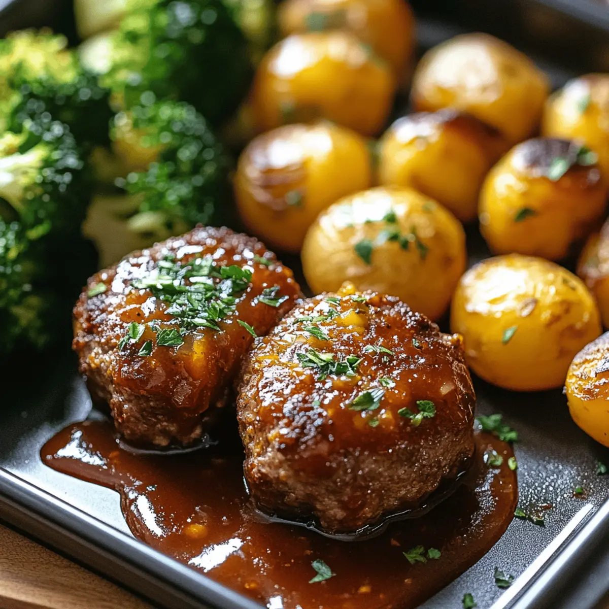 Easy Sheet Pan Mini Meatloaf with Roasted Vegetables Delight