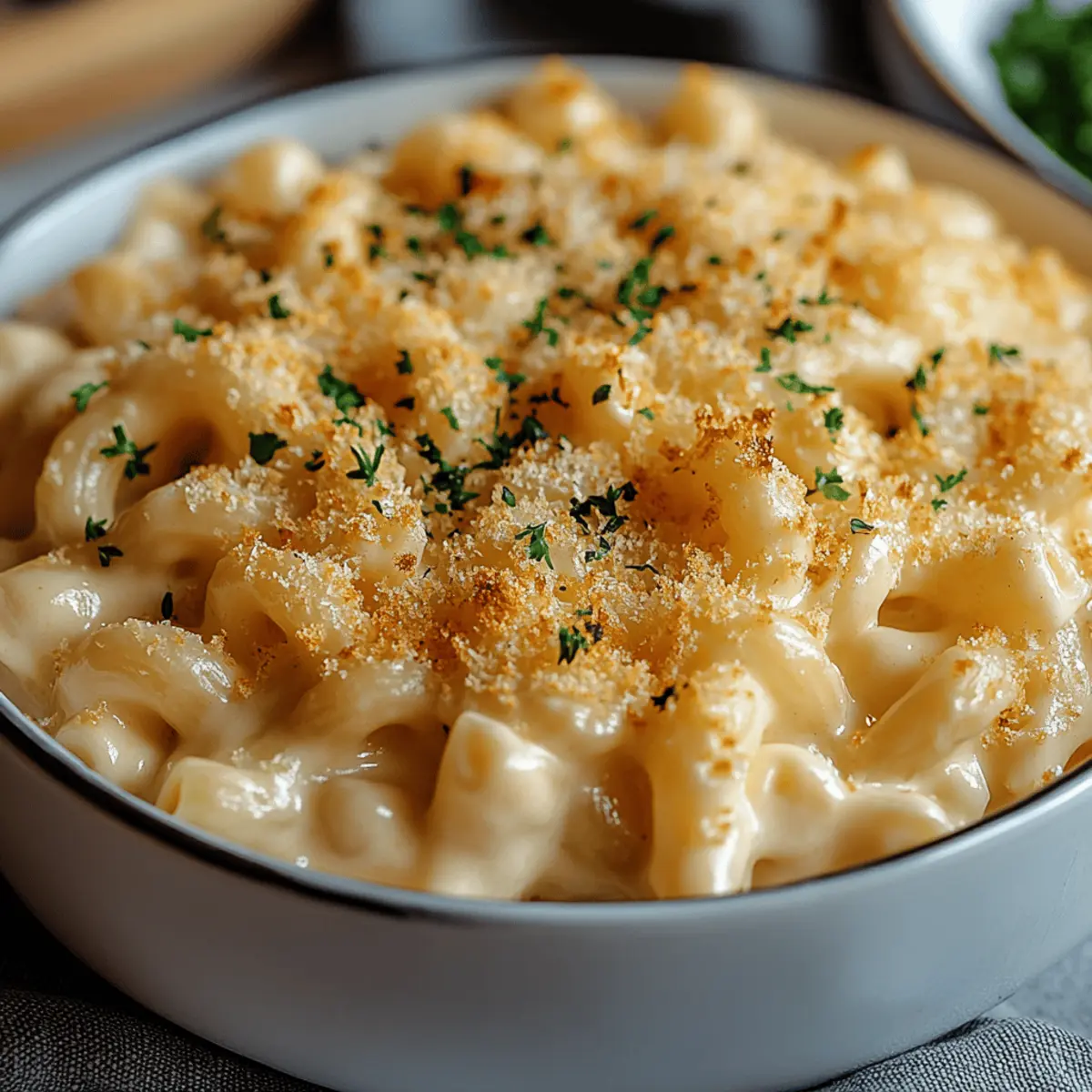 Indulgent White Cheddar Mac and Cheese with Chickpea Pasta