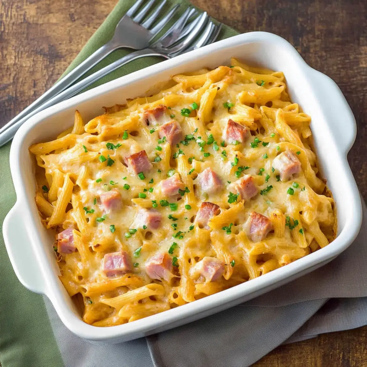 Baked Pasta with Ham