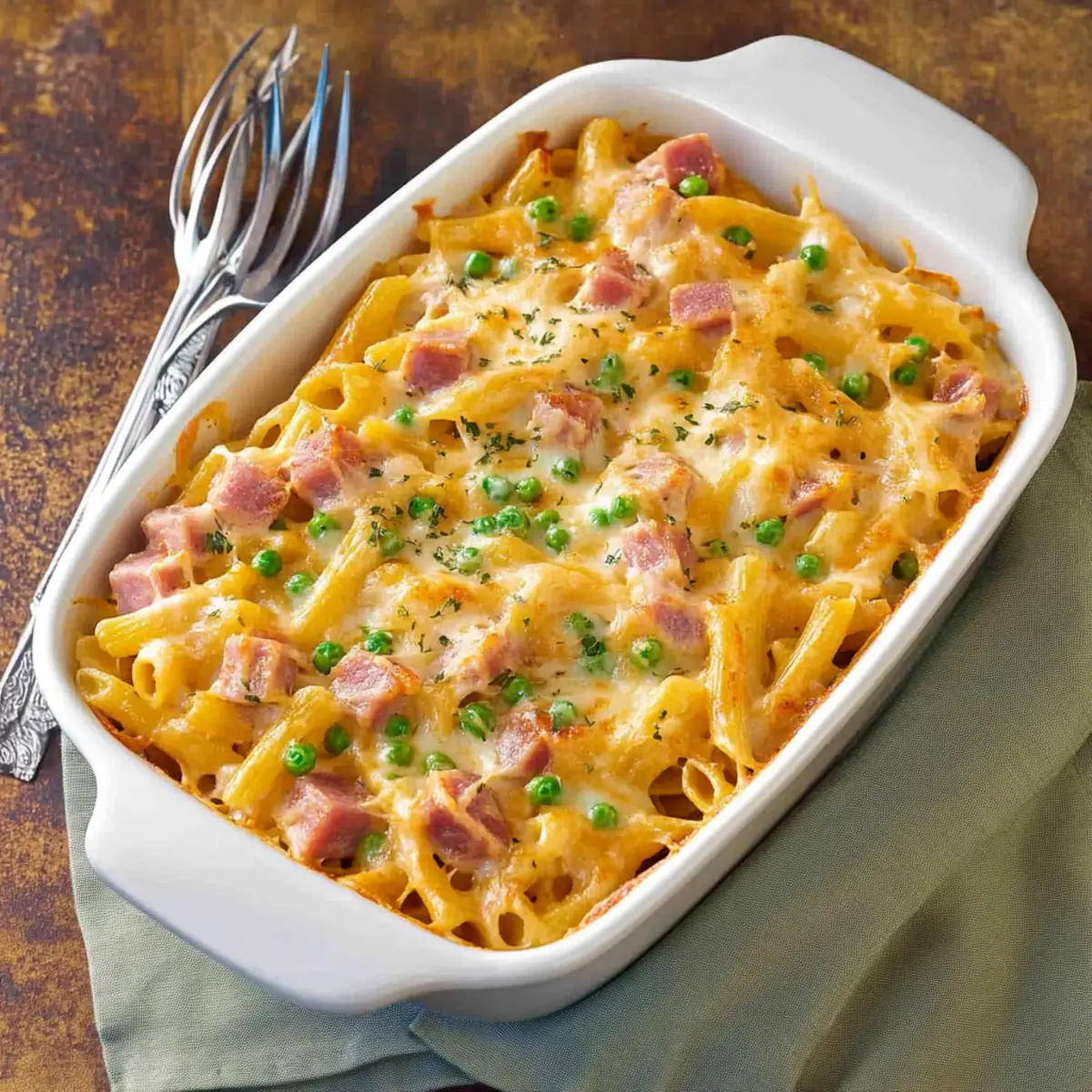 Indulgent Baked Pasta with Ham for Cozy Family Nights