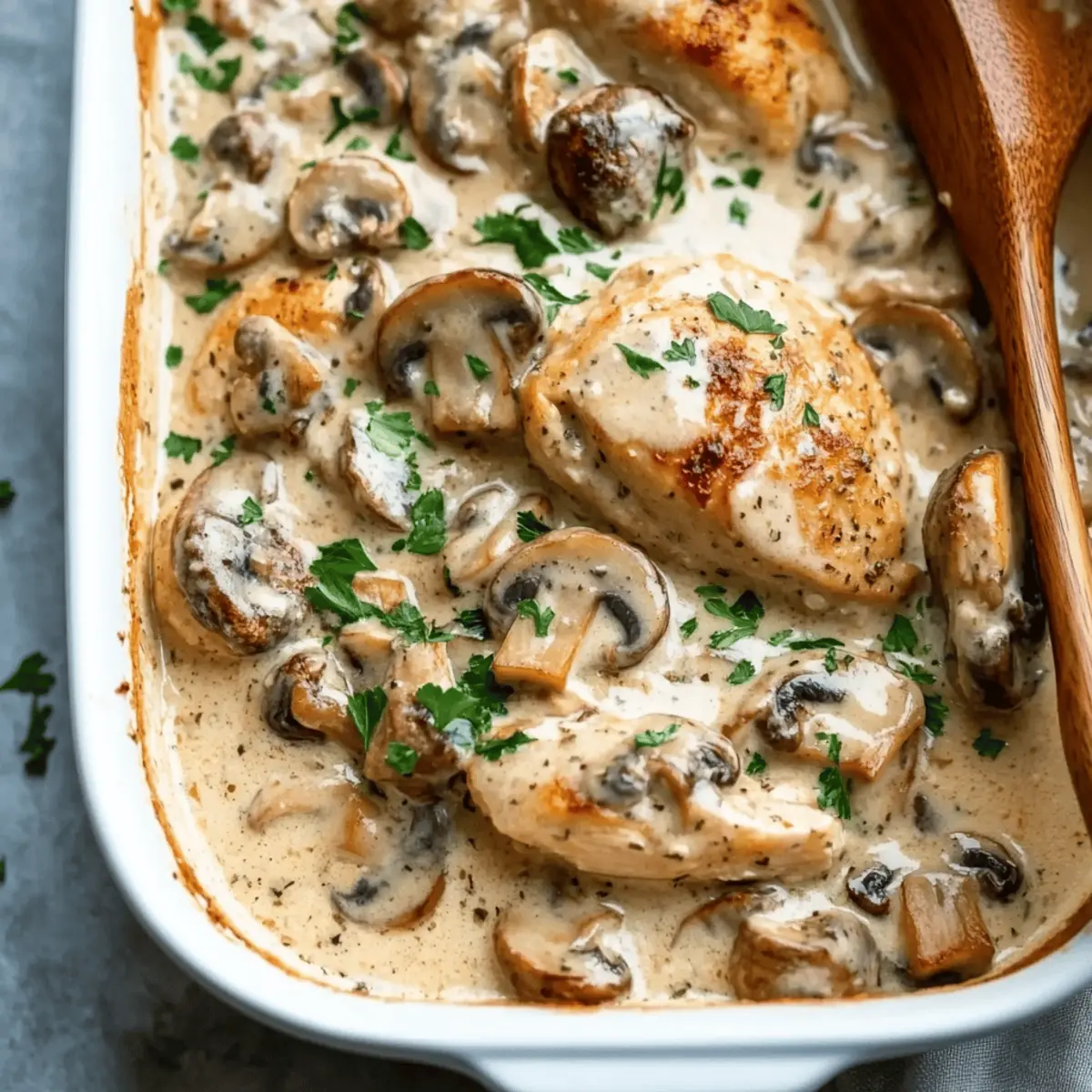 Creamy Chicken Mushroom Casserole