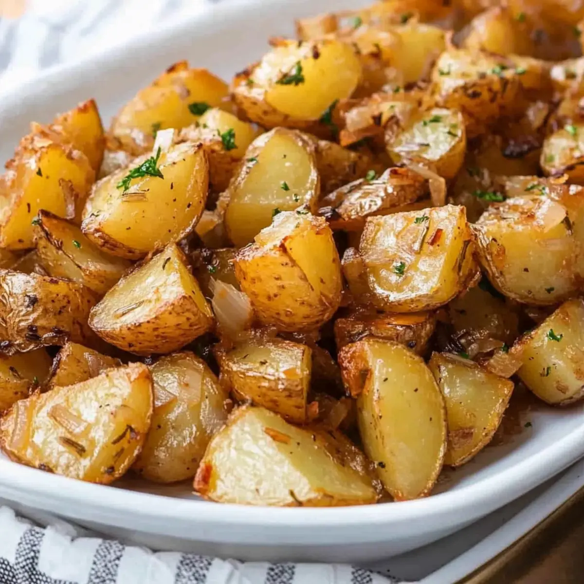 Irresistibly Cheesy French Onion Roasted Potatoes Recipe
