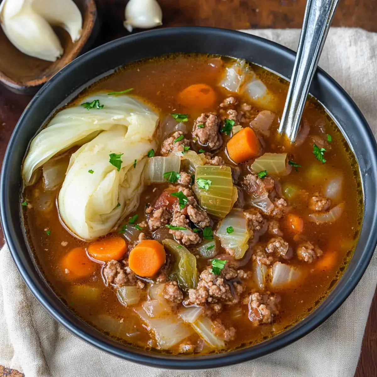 Hearty Ground Beef and Cabbage Soup for Cozy Nights
