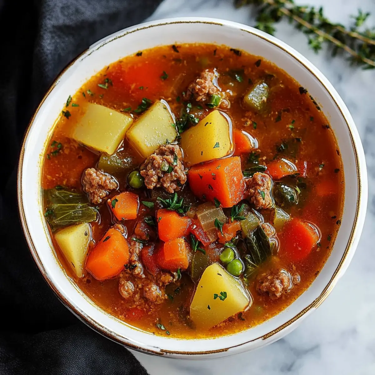 Hearty Healthy Crock Pot Hamburger Soup for Easy Comfort
