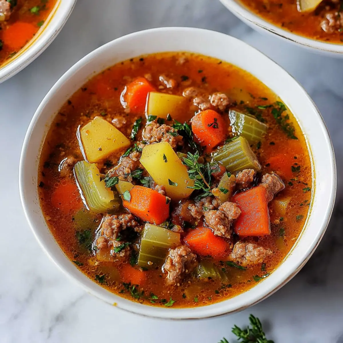 Healthy Crock Pot Hamburger Soup