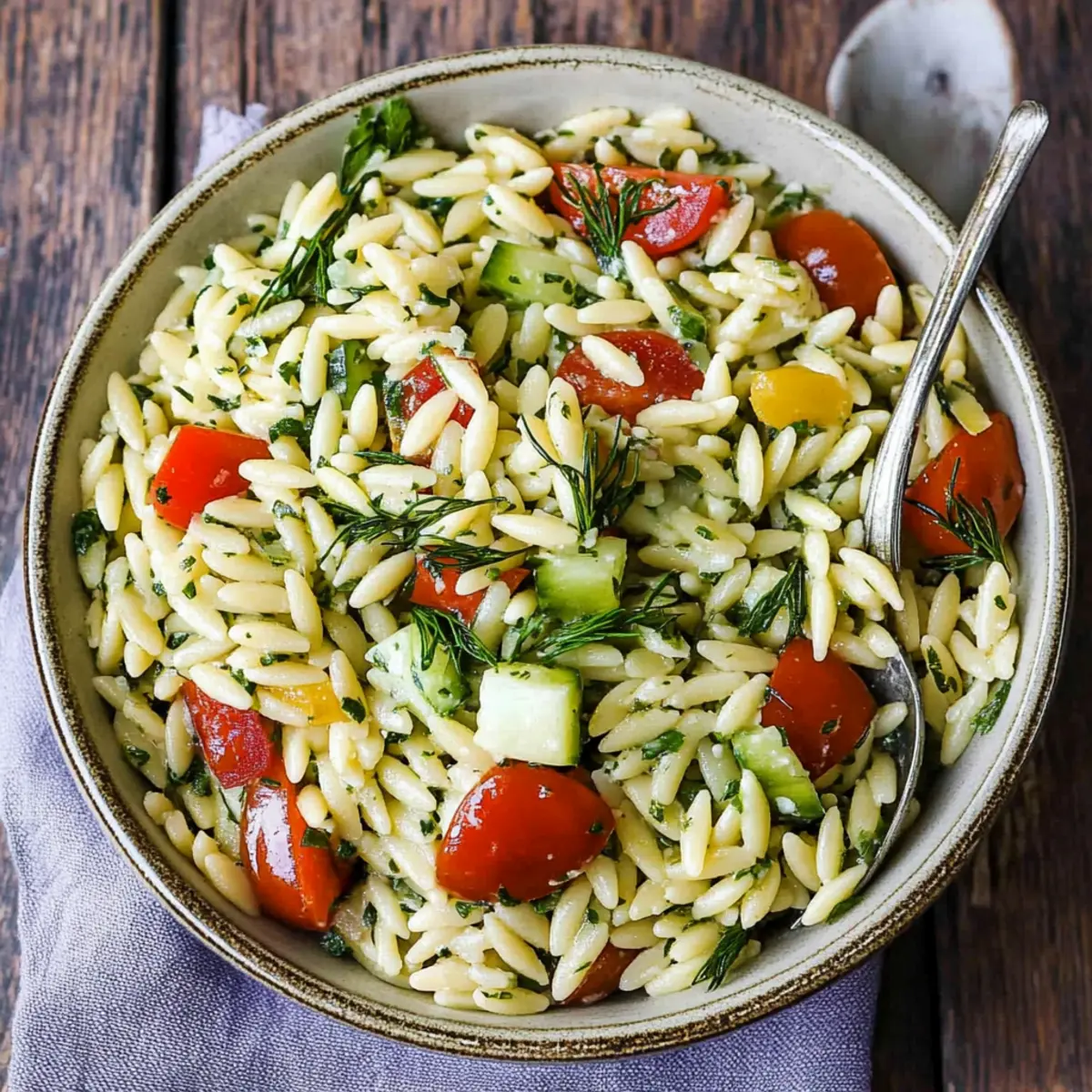 Refreshing Herb Orzo Salad – A Light and Easy Delight