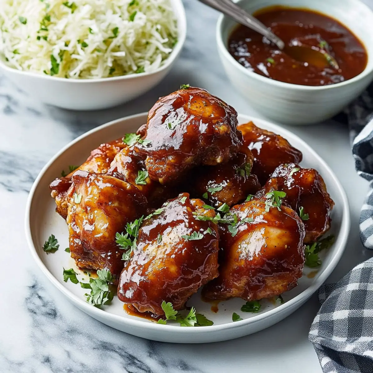 Slow Cooker BBQ Chicken Thighs