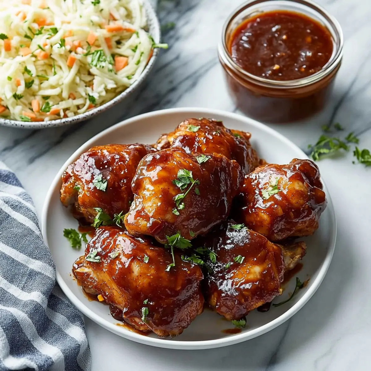 Slow Cooker BBQ Chicken Thighs