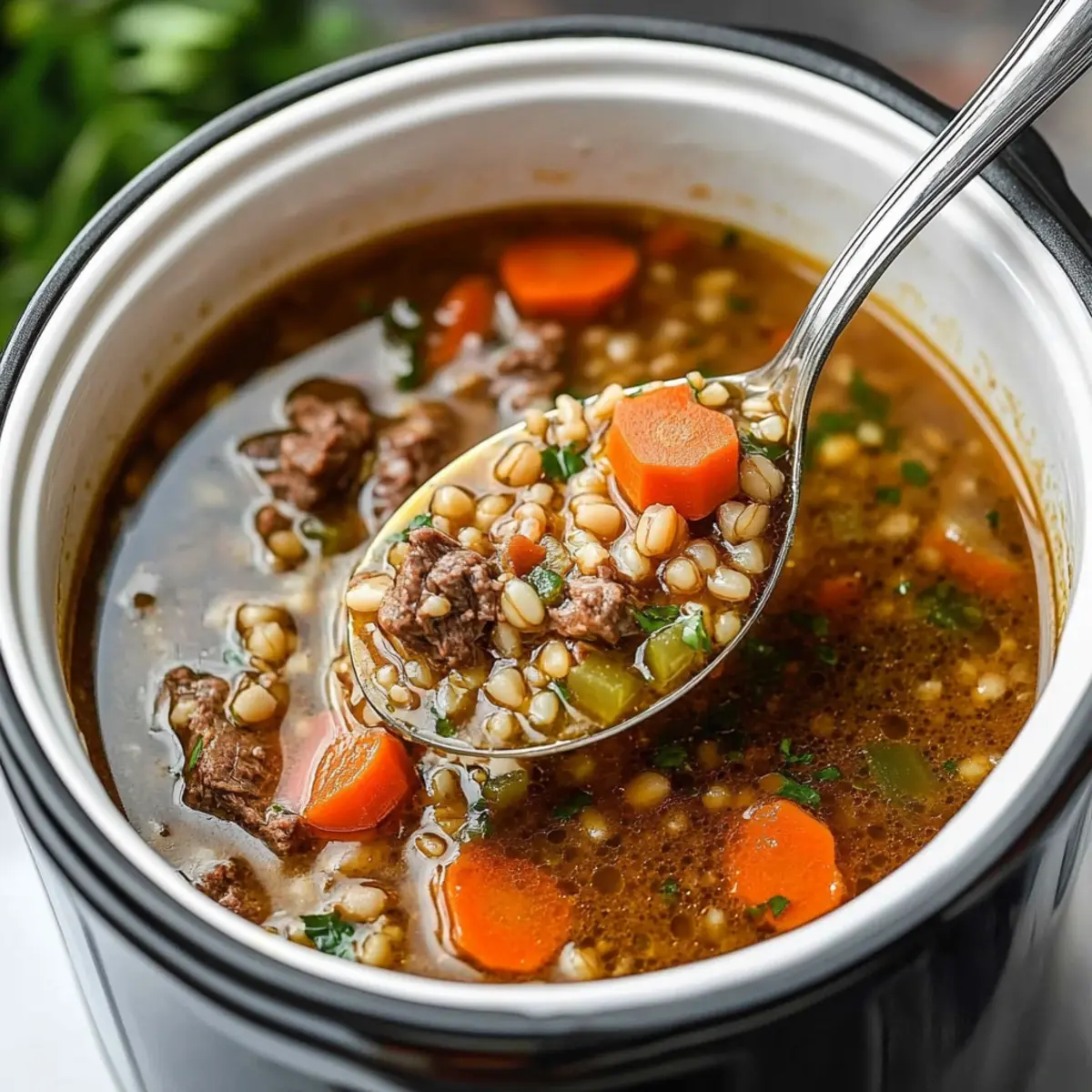 Cozy Up with Slow Cooker Beef Barley Soup Your Family Will Love