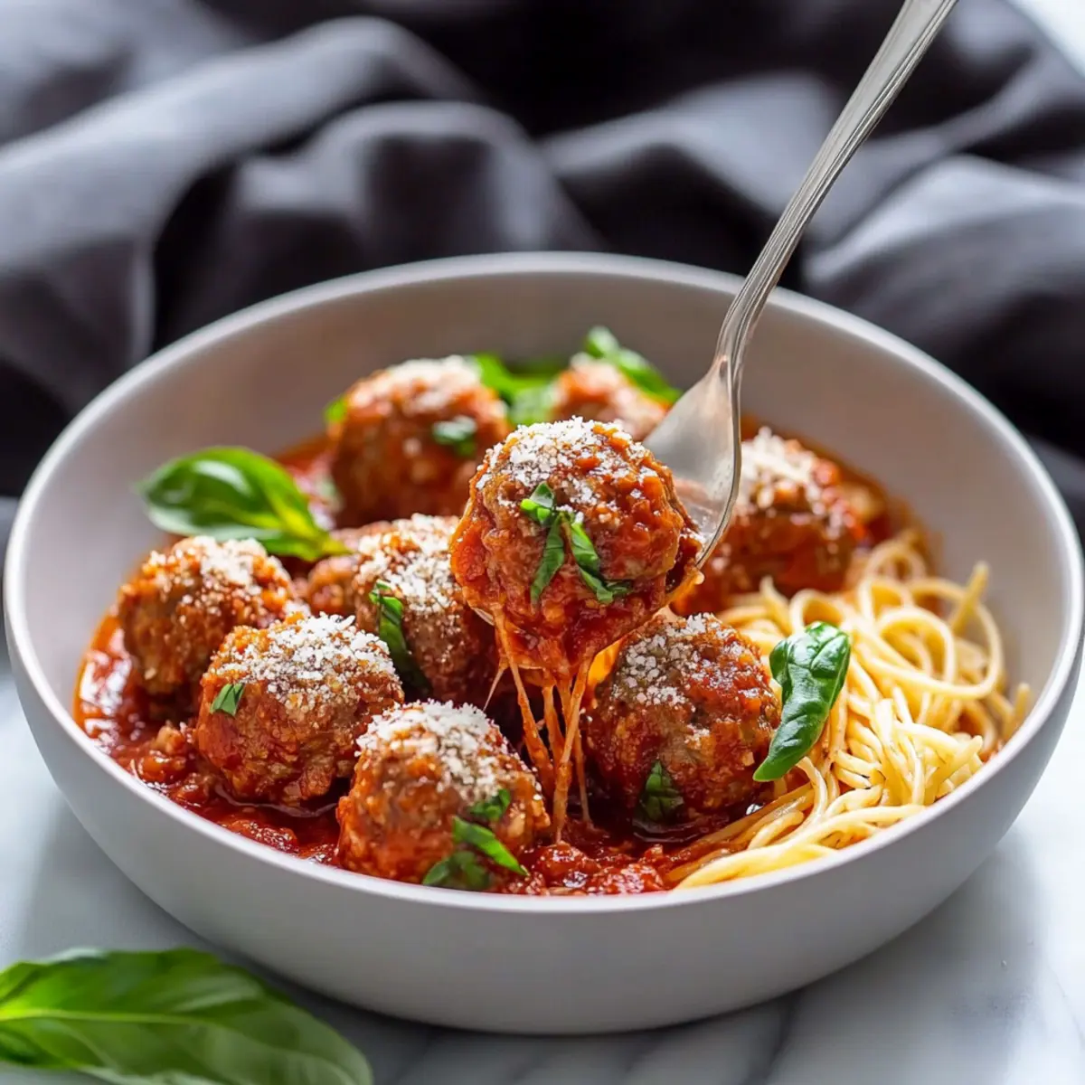 Slow Cooker Beef Meatballs in Marinara