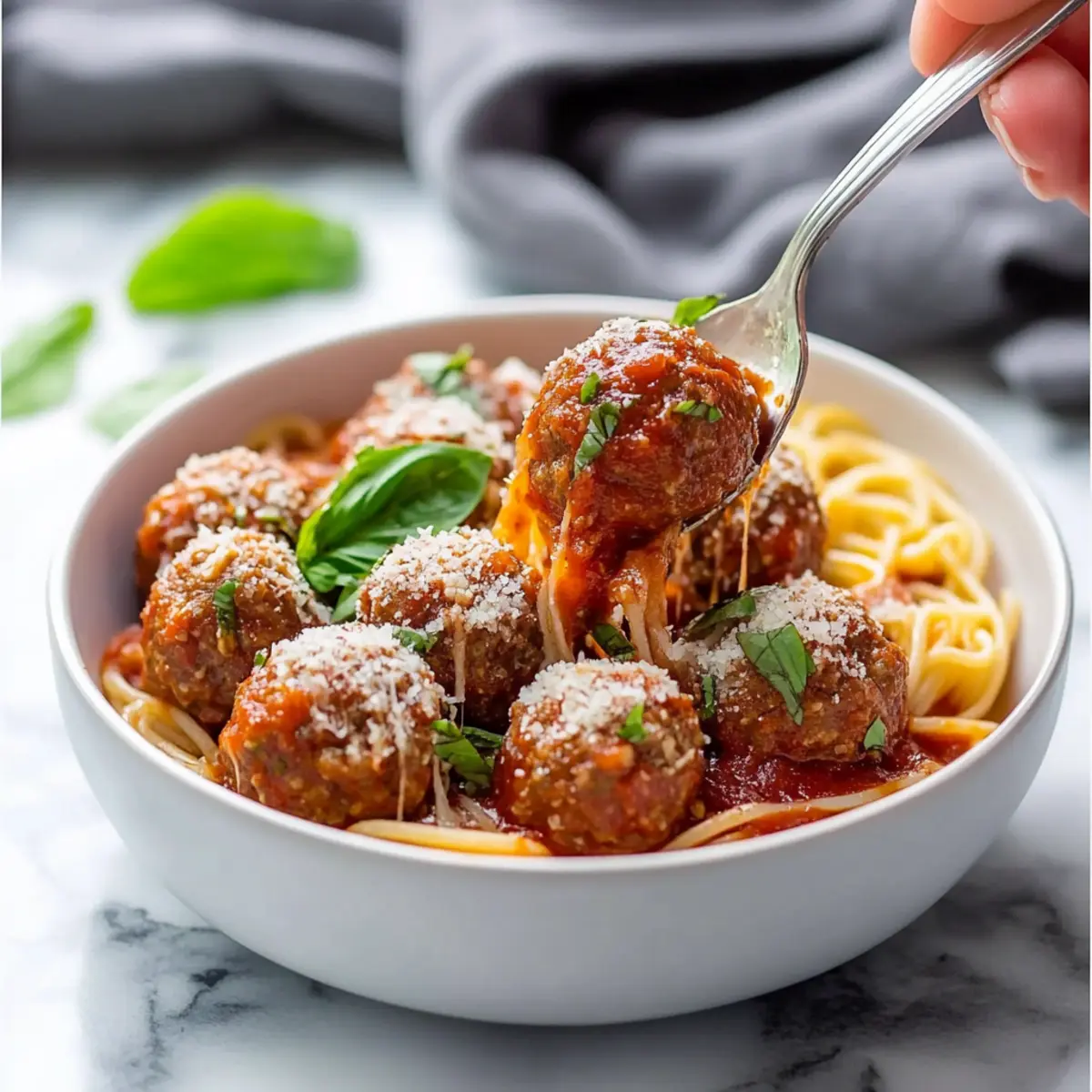 Slow Cooker Beef Meatballs in Marinara